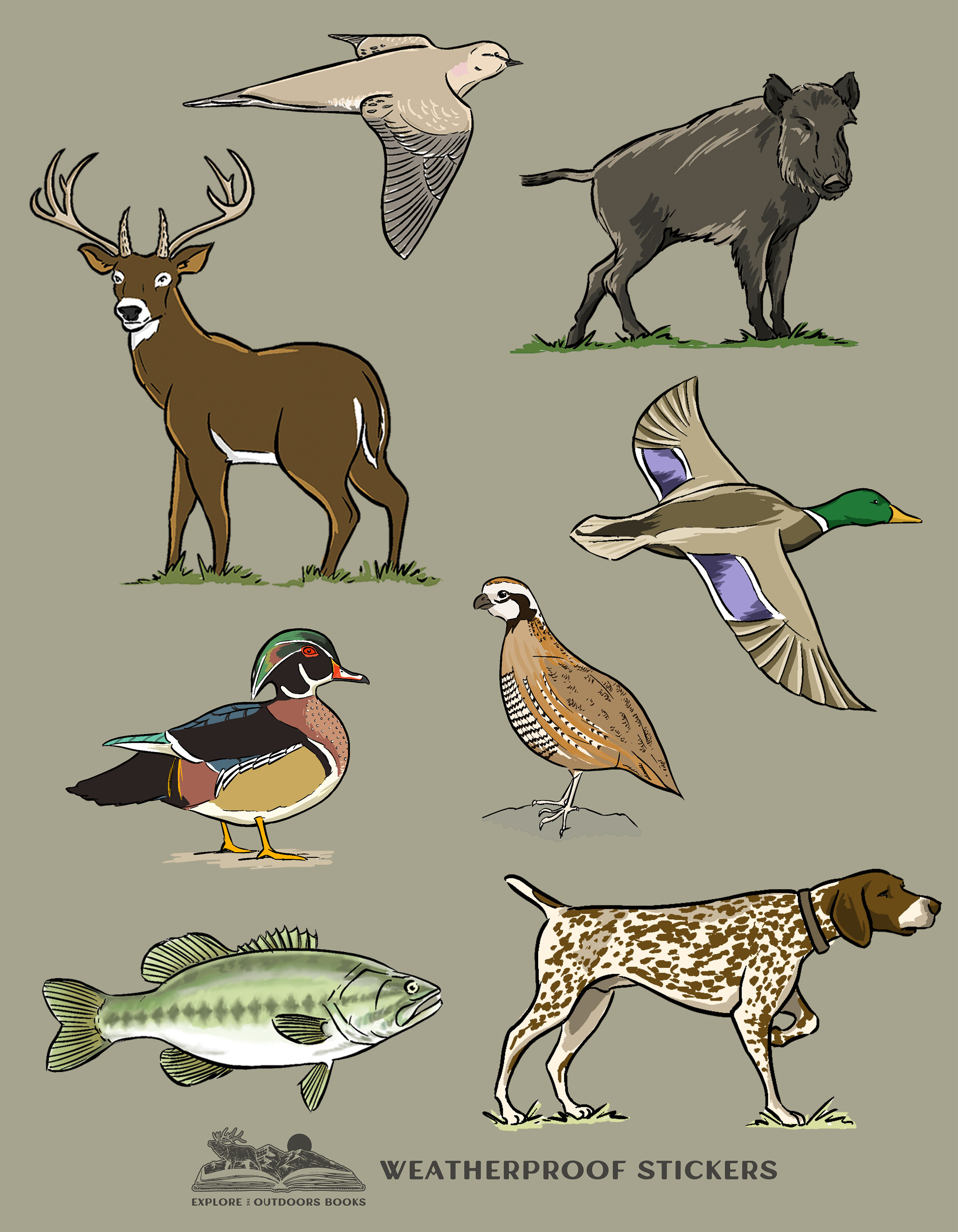 Huting Sticker Hunting II Weatherproof Sticker Sheet – Explore The Outdoors Books